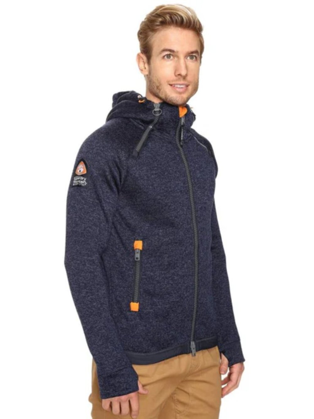 Superdry - Mountain Storm Double Zip Hoodie Sweatshirt | XL | RIch Navy Blue